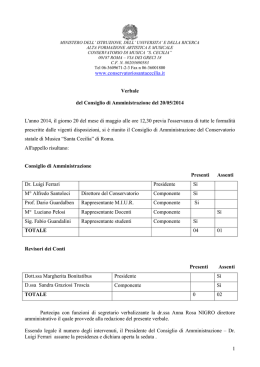 verbale C d A 20 05 2014 - Conservatorio Santa Cecilia