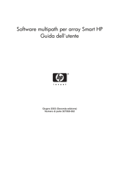 Software multipath per array Smart HP Guida dell`utente
