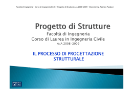 IL PROCESSO DI PROGETTAZIONE STRUTTURALE