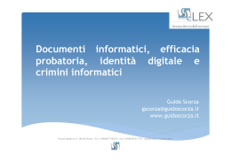 Documenti informatici, efficacia probatoria, identità digitale e crimini
