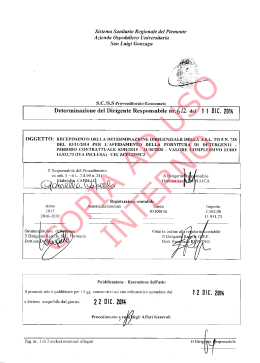 Determinazione del Dirigente Responsabile nr.6/2 dgy I 1 011:. 2014