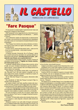 &ldquo;Fare Pasqua&rdquo; - Parrocchia CARPENEDOLO