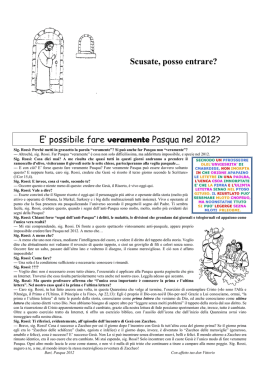 E` possibile fare veramente Pasqua nel 2012?