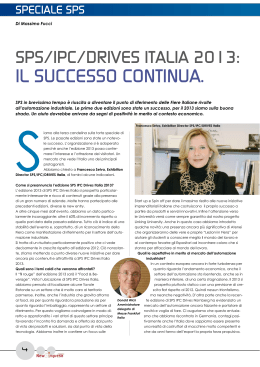 SPS/IPC/Drives Italia 2013: il successo continua