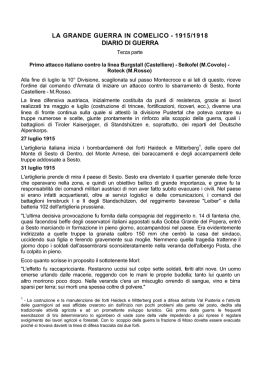 LA GRANDE GUERRA IN COMELICO
