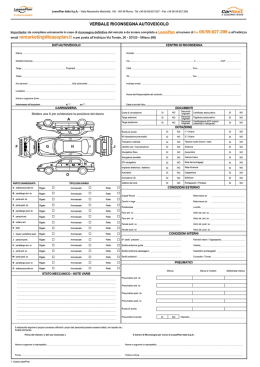 Verbale di riconsegna auto a fine locazione