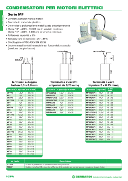 CONDENSATORI PER MOTORI ELETTRICI Serie MF/550V