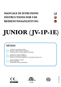 junior ( jv-1p-1e) manuale di istruzioni