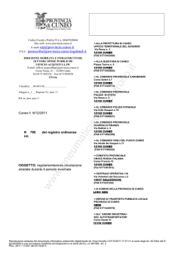 Provincia Cuneo (n 788 del 6.12.11) 06.12.2011