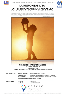 INTERVENGONO: Ernesto OLIVERO fondatore del