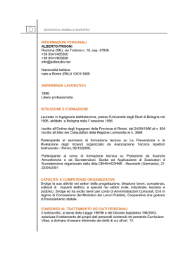 Curriculum vitae - Comune di Riccione