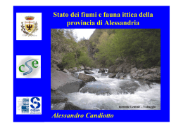 Stato dei fiumi e fauna ittica della provincia di