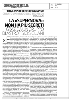 La supernova non ha segreti grazie a un gruppo di