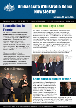 Aprile 2015 - Australian Embassy
