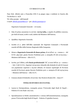 curriculum vitae - Comune di San Nicola la Strada