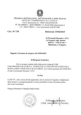 ISTITUTO COMPRENSIVO &ldquo;R. F. EVOLA&rdquo; Via G. Bommarito,l&oacute;