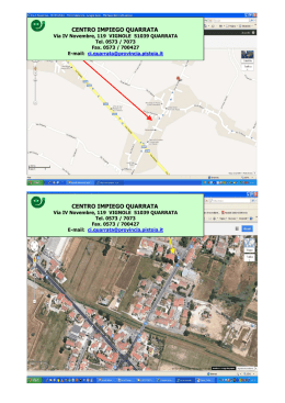 Mappa Centro Impiego Quarrata