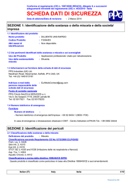 SCHEDA DATI DI SICUREZZA
