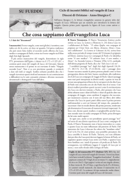 Che cosa sappiamo dell`evangelista Luca (p. 1-4)