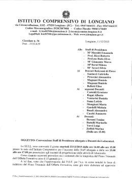 Convocazione Staff allargato - Istituto Comprensivo di Longiano