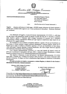 Marche - Unmig - Ministero dello Sviluppo Economico