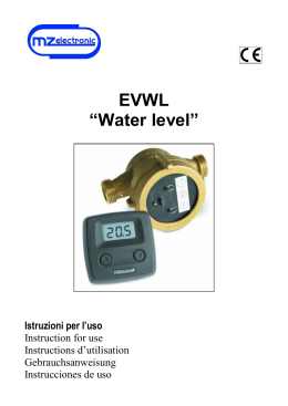 EVWL “Water level” Istruzioni per l`uso