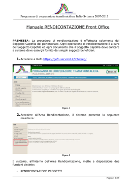 Manuale di rendicontazione Interreg