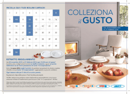 INCOLLA QUI I TUOI BOLLINI CARTACEI