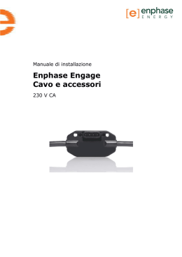 Manuale d`installazione Cavo Engage