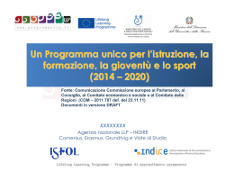 Il nuovo programma Erasmus+ 2014 – 2020