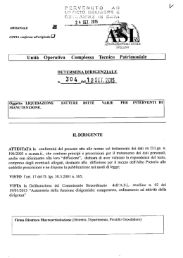 5622 24092015 TEC PATR N 304 DEL 2015 LIQUIDAZIONE