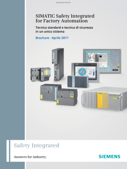 SIMATIC Safety Integrated for Factory Automation, Brochure Aprile