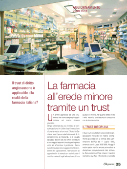 La farmacia all`erede minore tramite un trust