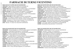 turni farmacie 2015 - Azienda Ulss 4 Alto Vicentino