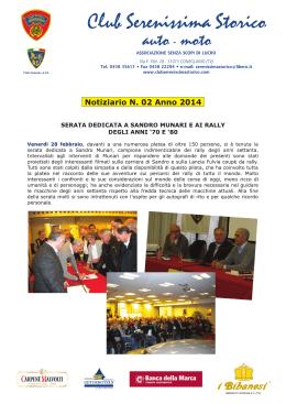 Notiziario N.02 Anno 2014 - Club Serenissima Storico