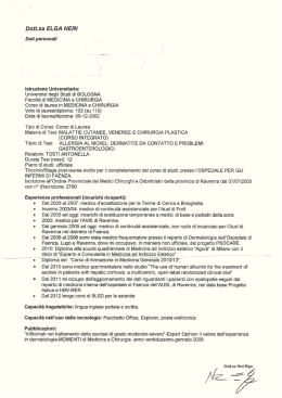 Neri Elga (curriculum) - Azienda USL di Ravenna
