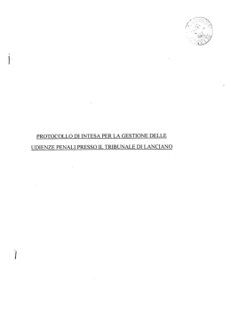 protocollo udienze penali