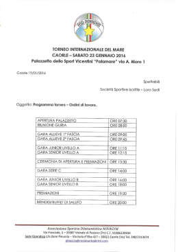 Ordine di gara - Beatrice Vivaldi