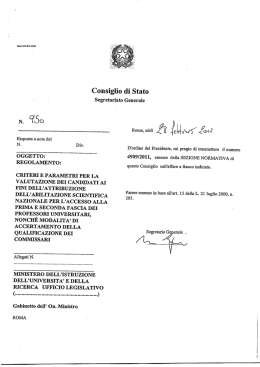 parametri per la valutazione dei candidati ai fini dell`attribuzione