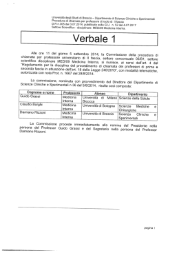 Verbale 1 - Universit&agrave; degli Studi di Brescia