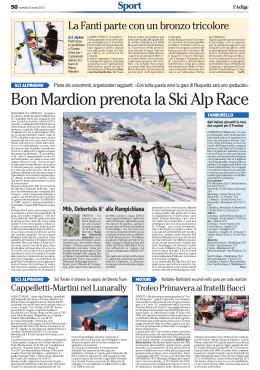 Bon Mardion prenota la Ski Alp Race