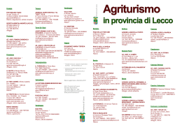 Agriturismo - Provincia di Lecco
