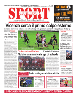 N.36 - Prima Pagina SportQuotidiano del 13 ottobre 2013
