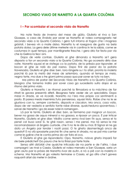 SECONDO VIAIO DE NANETTO A LA QUARTA COL&Ograve;NIA