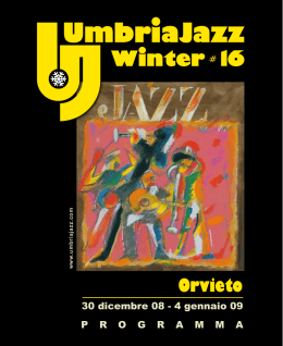programma umbria jazz winter orvieto, 16 uj winter