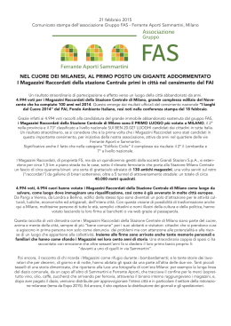 Comunicato Stampa del 21/02/2015 - FAS – gruppo Ferrante Aporti
