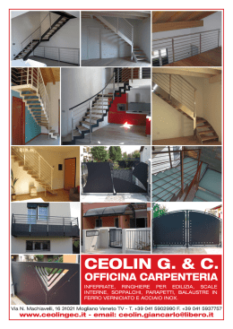 interne, soppalohi, parapeti`i, balaustre in ferro verniciato e acciaio