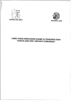linee guida indicazioni esami ultrasonologia vascolare per i reparti