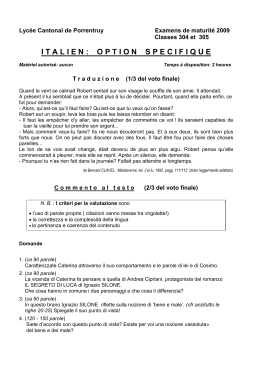 italien : optionspecifique - Lycée cantonal de Porrentruy
