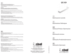 Informazioni tecniche Informations Techniques Technical
